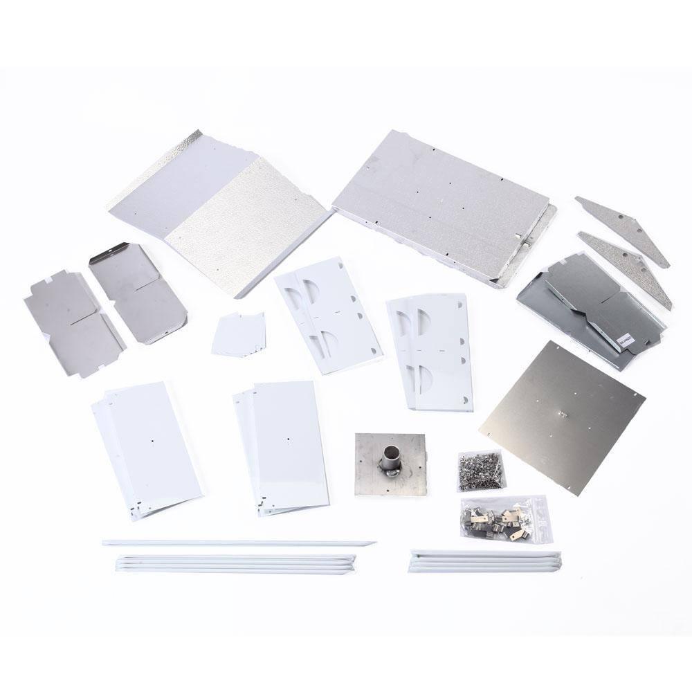 Birds Choice Pequeña Casa para Pájaros Martin Morada de 2 Niveles y 8 Habitaciones con Entradas Resistentes a los Estornudos, Blanco/gris