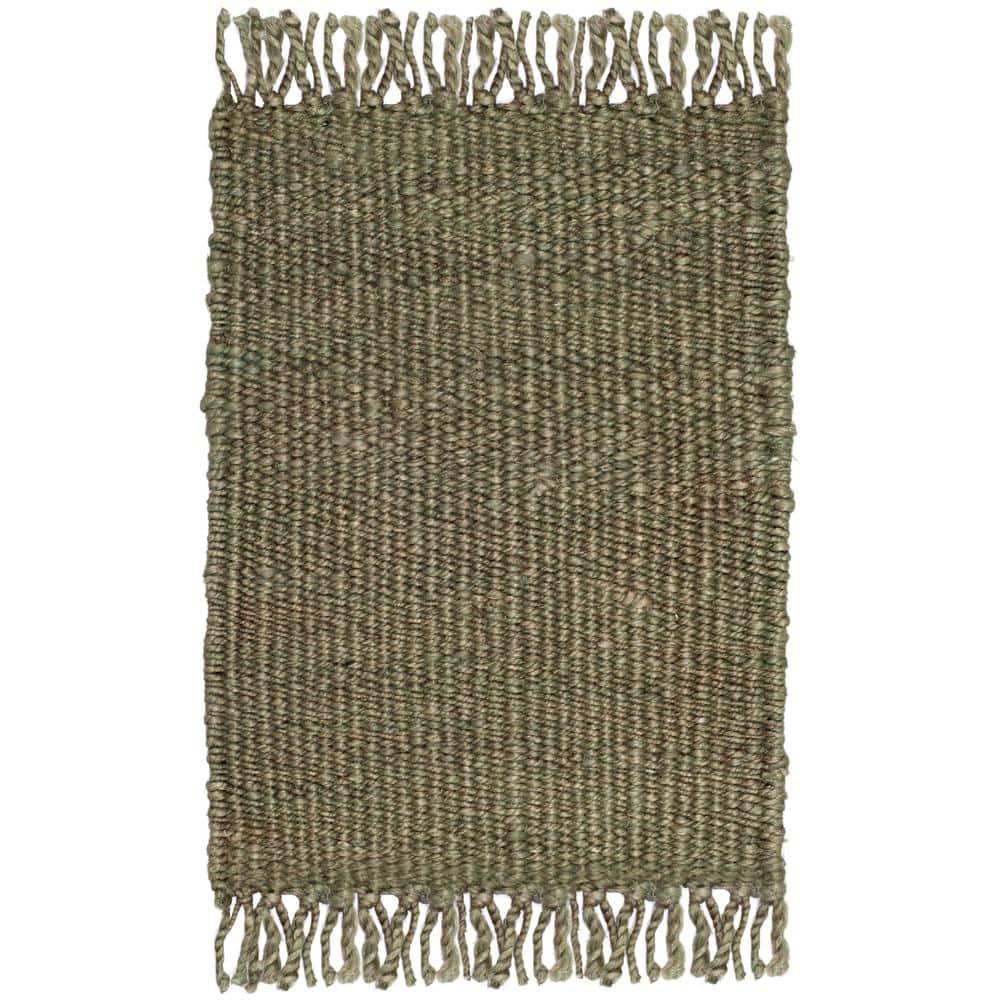Natural Fiber NF368 Hand Woven Accent Rug - Green - 2'6"x4' - Safavieh.