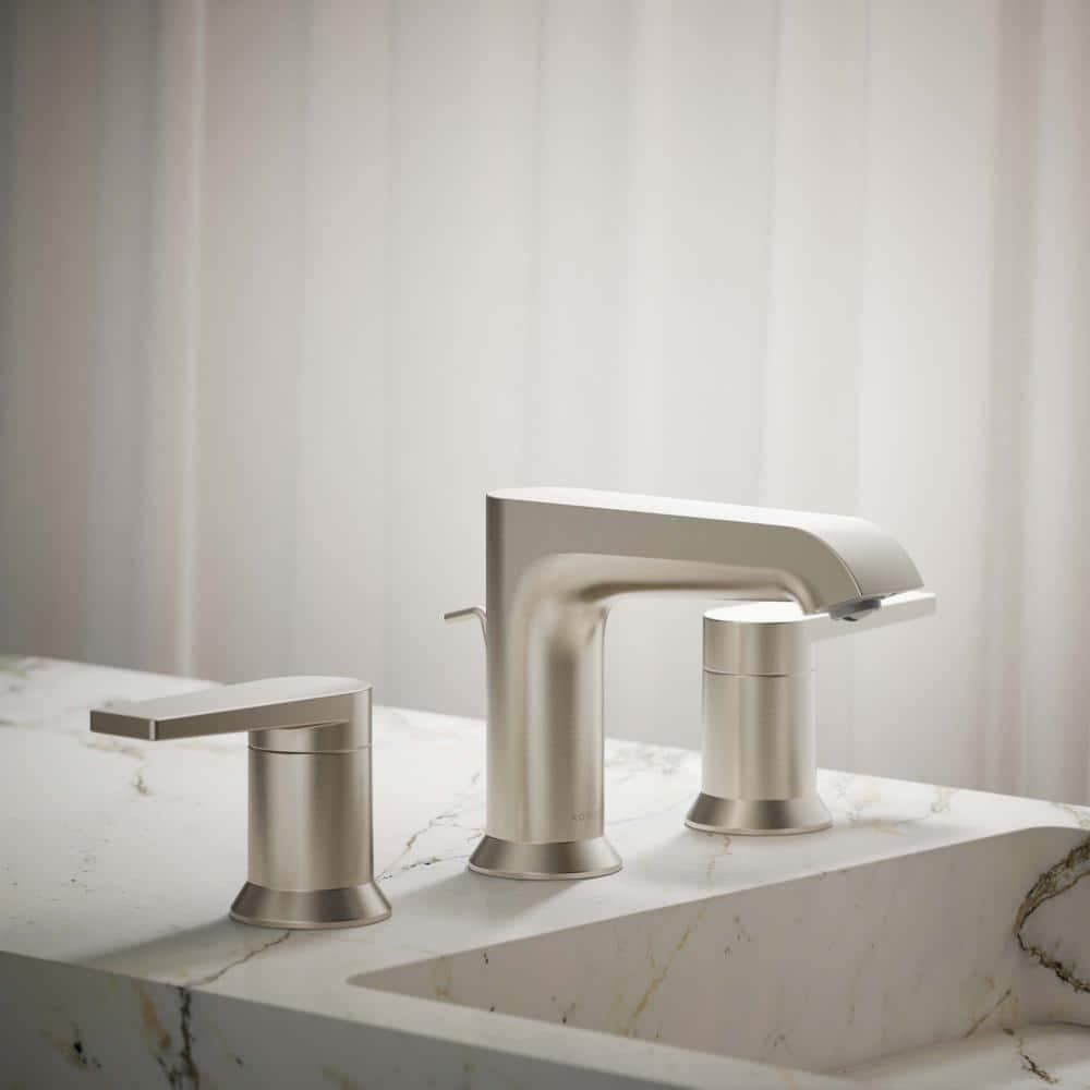 Kohler ® Hint ® Widespread Brushed Nickel Bathroom Sink Faucet