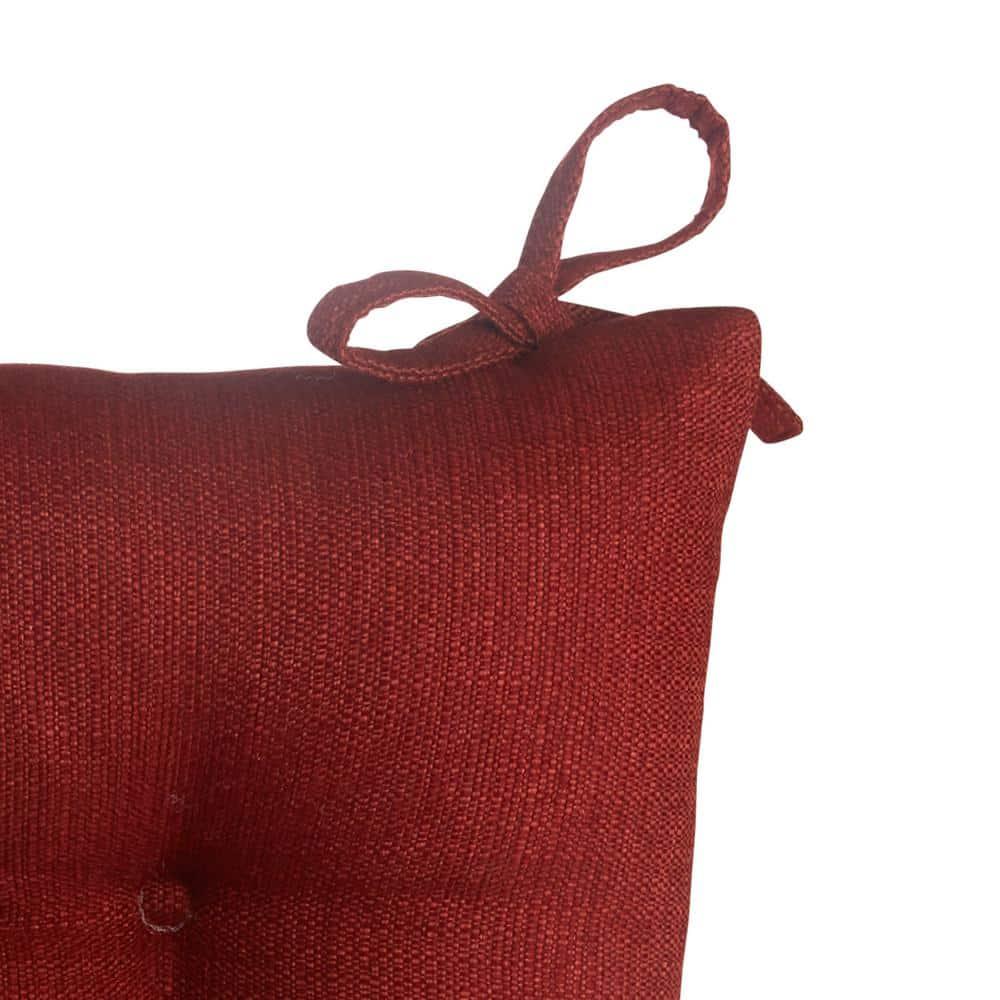 Klear Vu Gripper Non-Slip Omega 2-Piece Rocking Chair Cushion Set, Flame Red