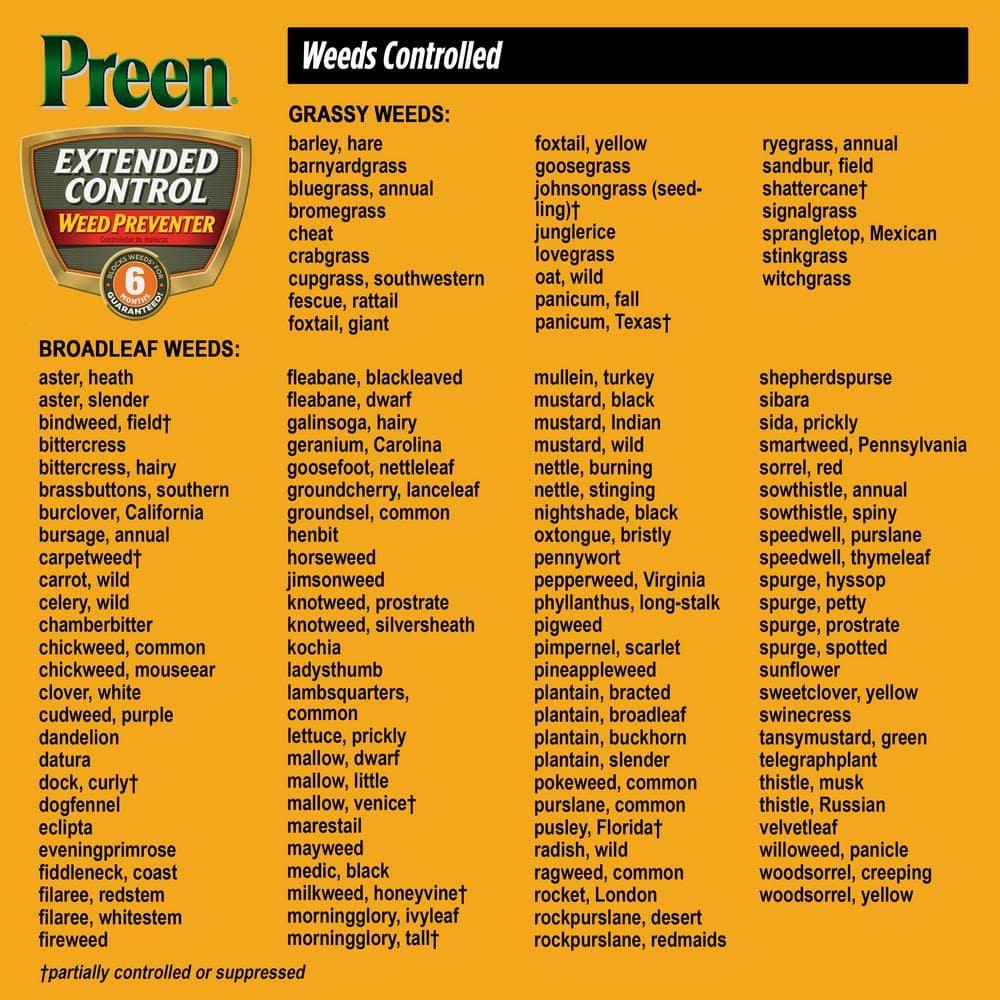 Preen Extended Control Weed Preventer - 10 lb. Bag - Covers 1,630 Sq. ft.