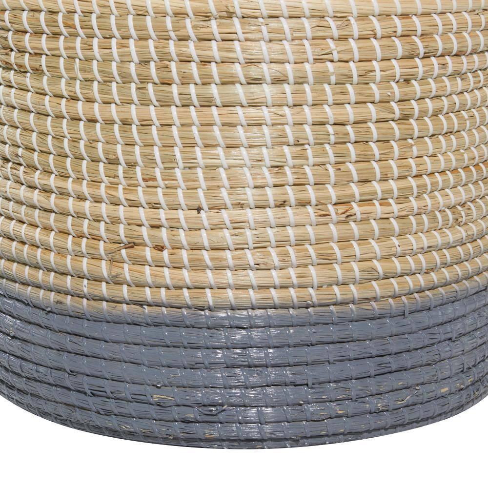 DecMode 18", 20" Brown Sea Grass Contemporary Storage Basket, 2 - Pieces