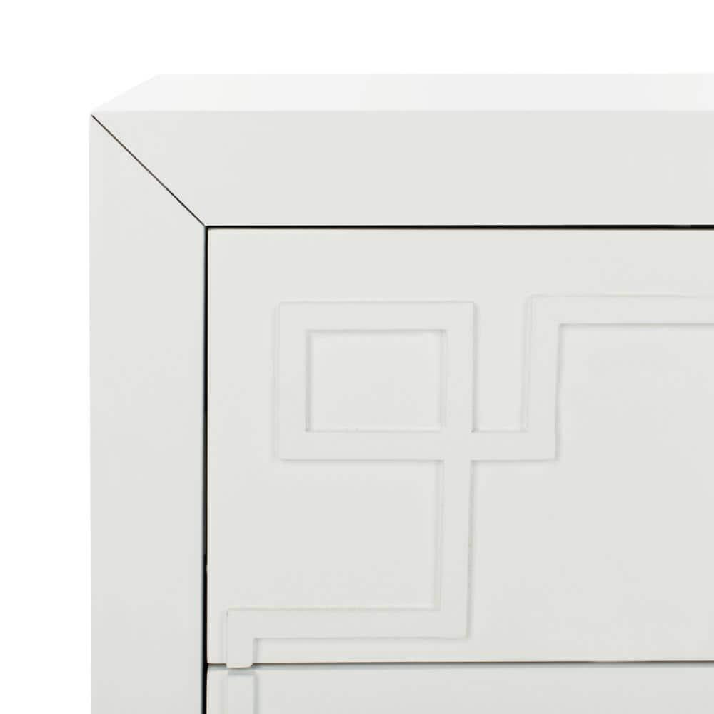 Raina 3 Drawer Chest - CHS6412 - White/Gold - Safavieh