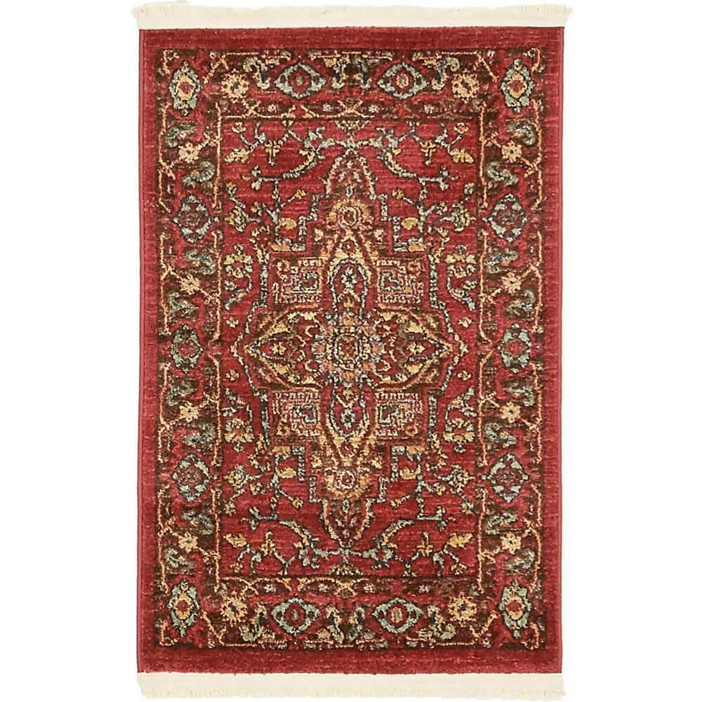 Unique Loom 2' 0 x 3' 1 Red Sahand Ardashir Area Rug