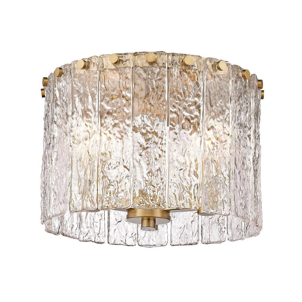 Z-Lite Glacier 3 - Light Flush Mount in  Modern Gold