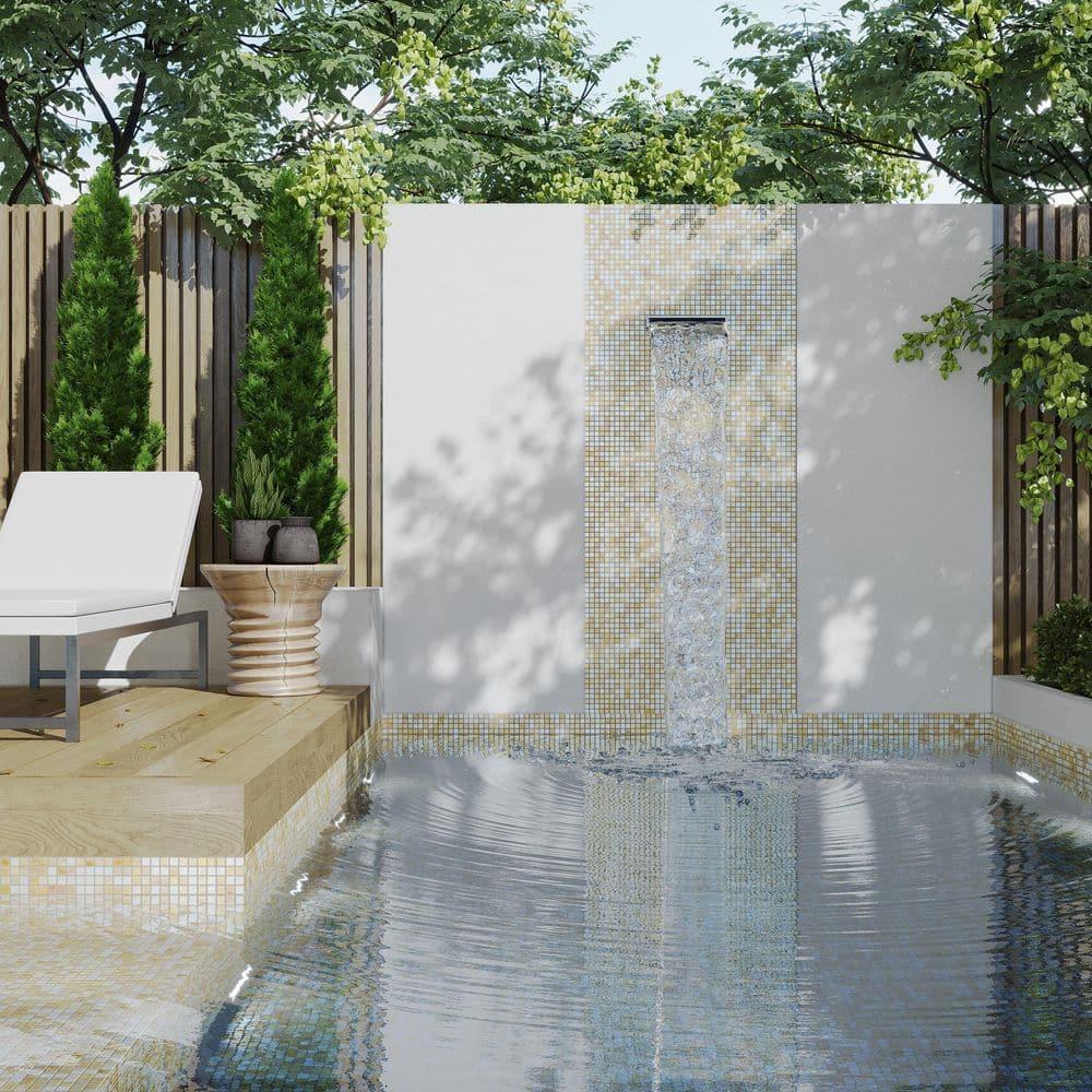 Mingles 0.6" x 0.6" Glass Mosaic Grid Wall & Floor Tile