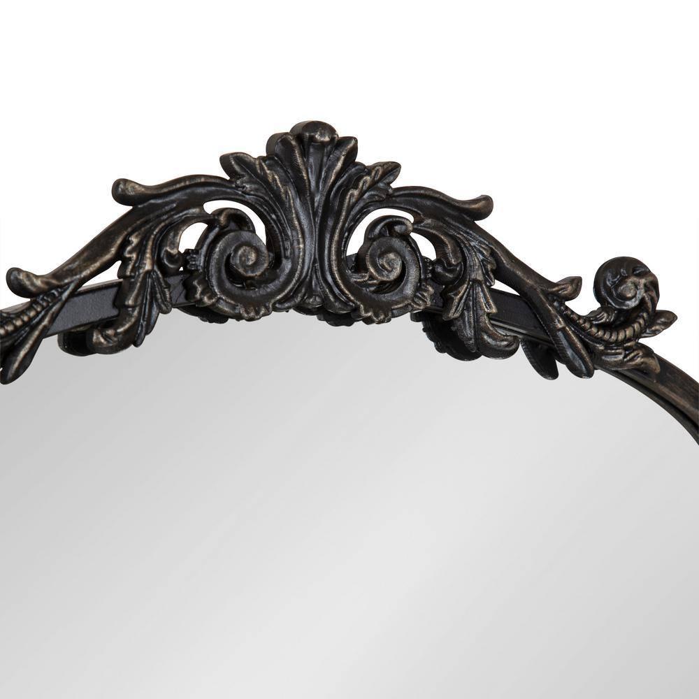 19" x 30.7" Arendahl Traditional Arch Decorative Wall Mirror Black - Kate & Laurel All Things Decor: Elegant Metal Frame
