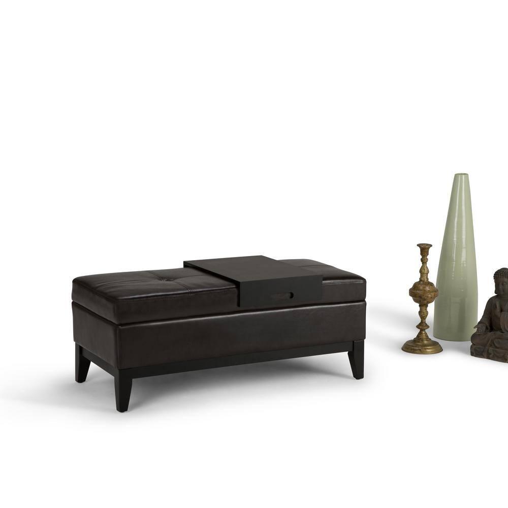 Oregon Faux Leather Ottoman