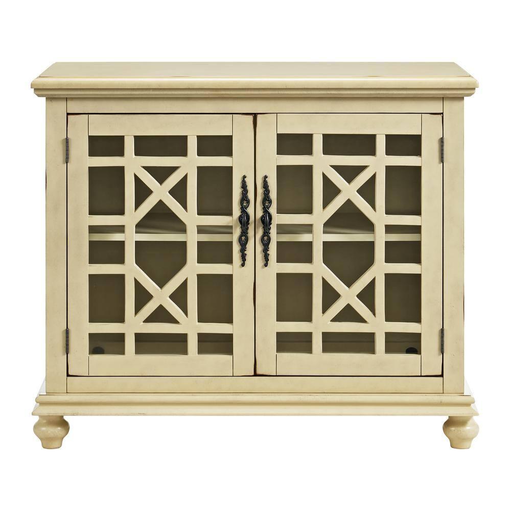 Martin Svensson Home Elegant Small Spaces TV Stand, Antique Cream White