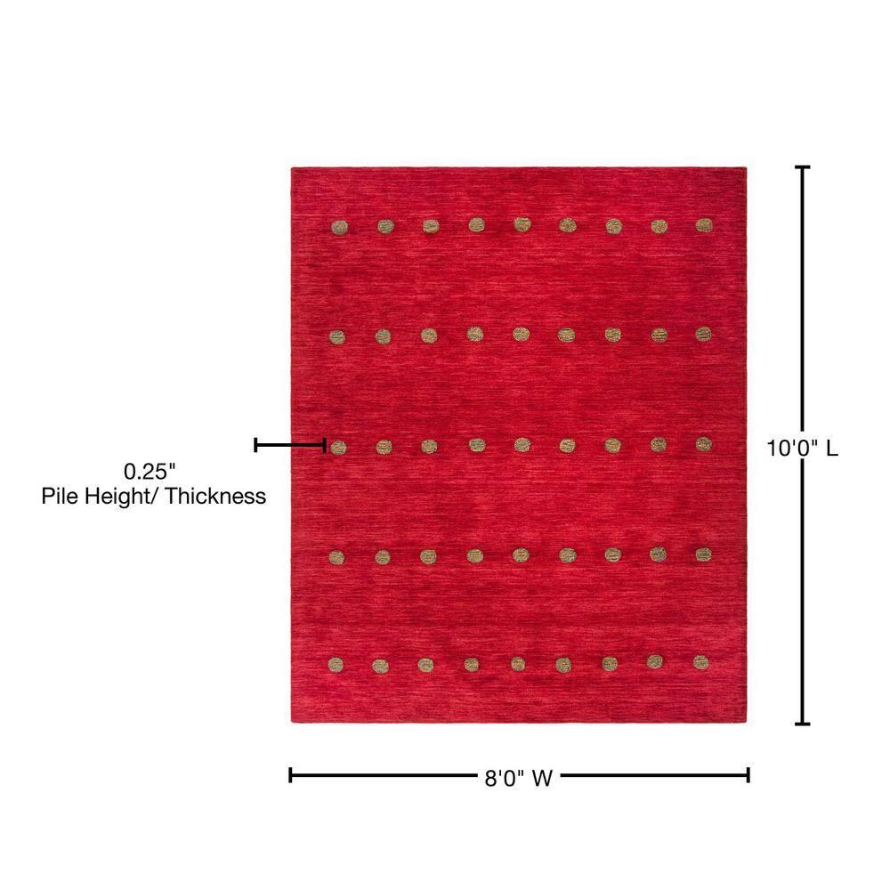 Himalaya HIM590 Hand Loomed Area Rug - Red - 8'x10' - Safavieh.