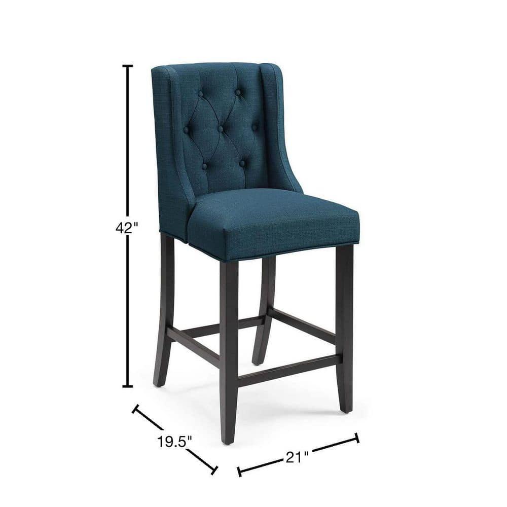 Modway Baronet Tufted Button Upholstered Fabric/Faux Leather Stool