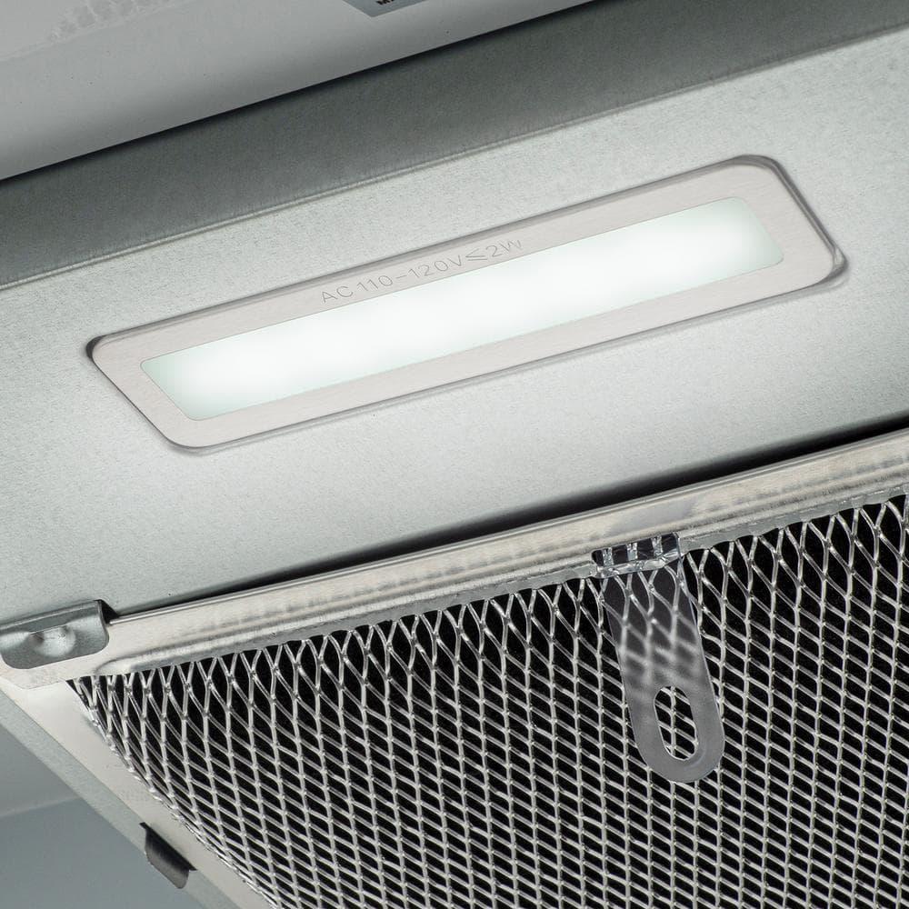 24-in 176 CFM White Under Cabinet Range Hood With Charcoal Filter