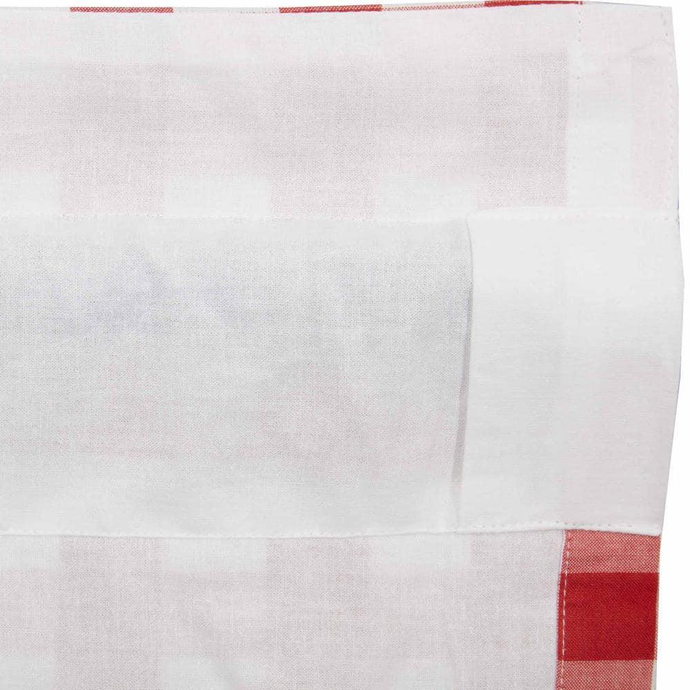 VHC Brands Annie Buffalo Check Plaid Cotton Ruffled Cafe Curtain (Set of 2)