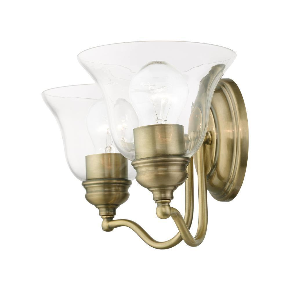 Livex Lighting Moreland 2 - Light Vanity in  Antique Brass