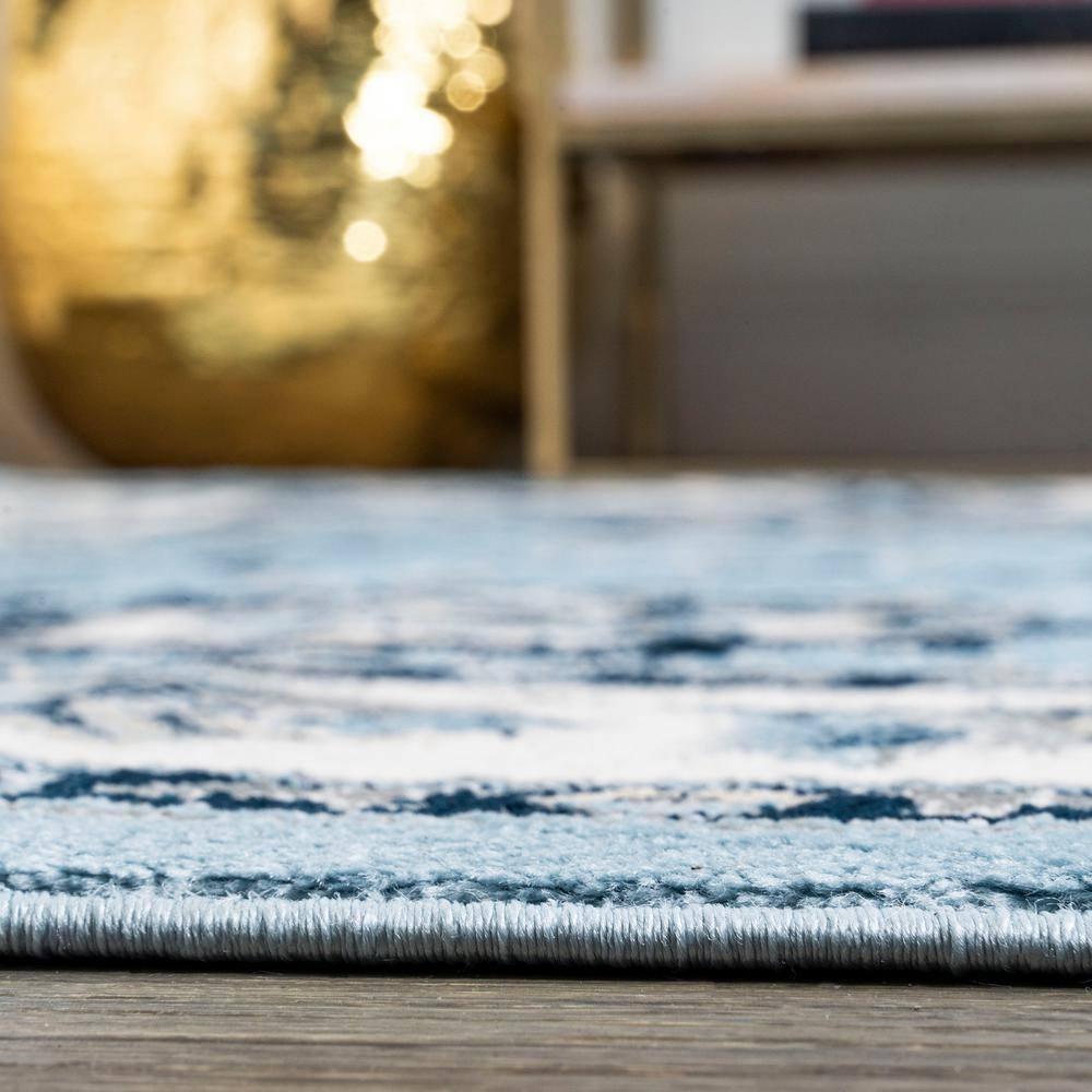 3'x 5' Cherie French Cottage Area Rug, Blue/Cream - JONATHAN Y