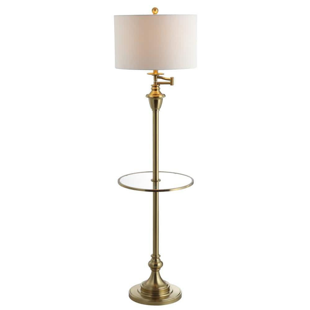 Rephen 60'' Black LED Swing Arm Floor Lamp with USB