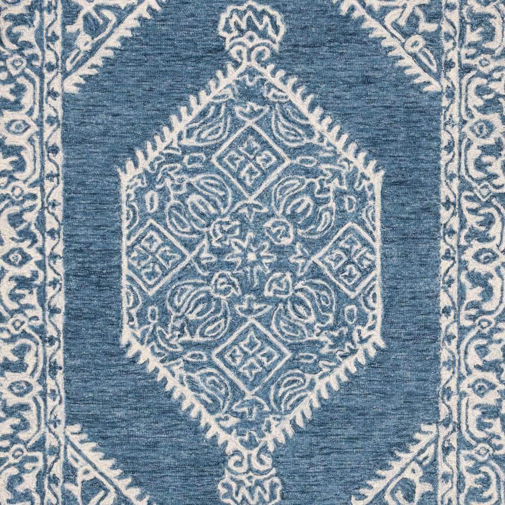 Micro-Loop MLP605 Hand Tufted Area Rug - Blue/Ivory - 4'x6' - Safavieh.