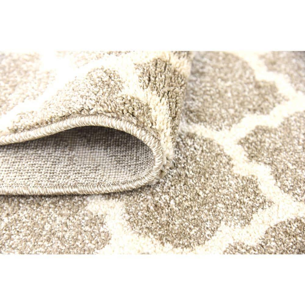 Unique Loom 2' 7 x 8' 0 Trellis Philadelphia Light Brown Area Rug