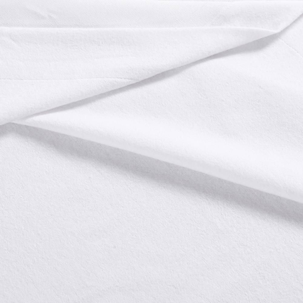 Twin Solid Flannel Sheet Set White - Eddie Bauer