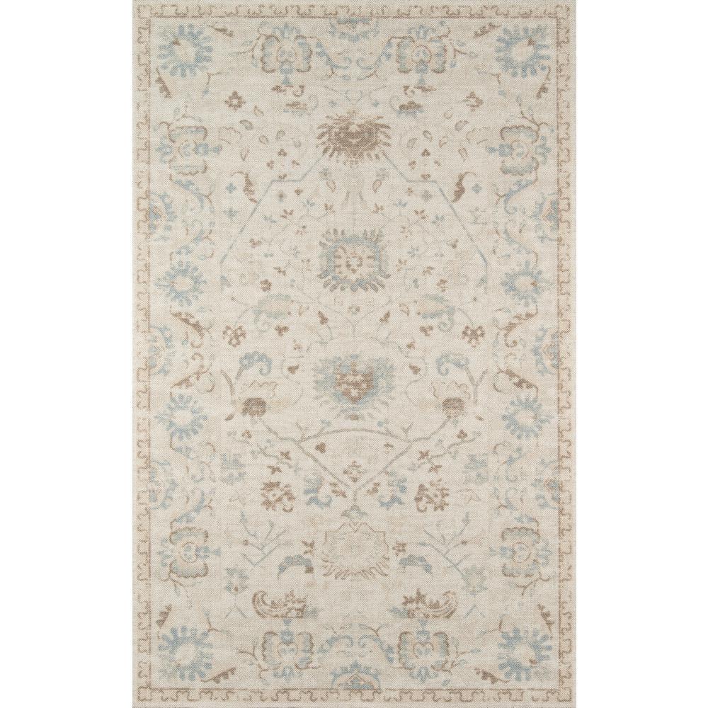 3'3"x5' Floral Loomed Accent Rug Beige - Momeni: Traditional Wool & Nylon Botanical Low Pile Indoor Rug