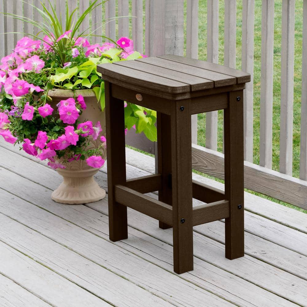 Weathered Acorn Compact Backless Counter Height Bar Stool