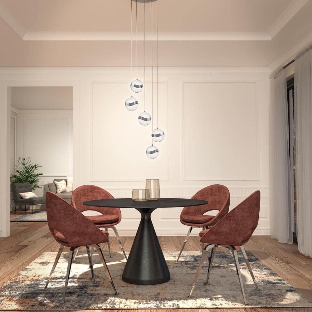 5 - Light Chrome LED Sphere Pendant