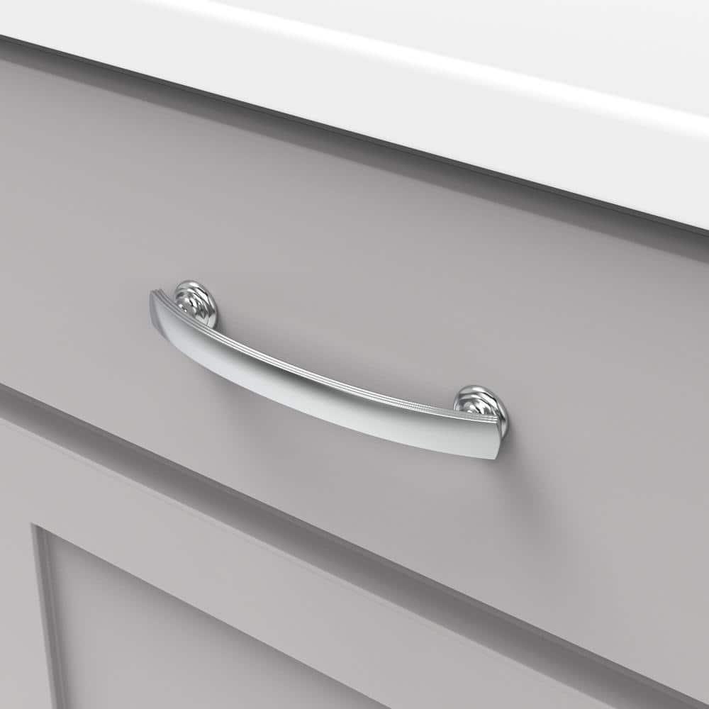American Diner 5-1/16 in. Modern Arch Cabinet Pull Chrome Handle for Kitchen, Bathroom, and Furniture (10 Pack)