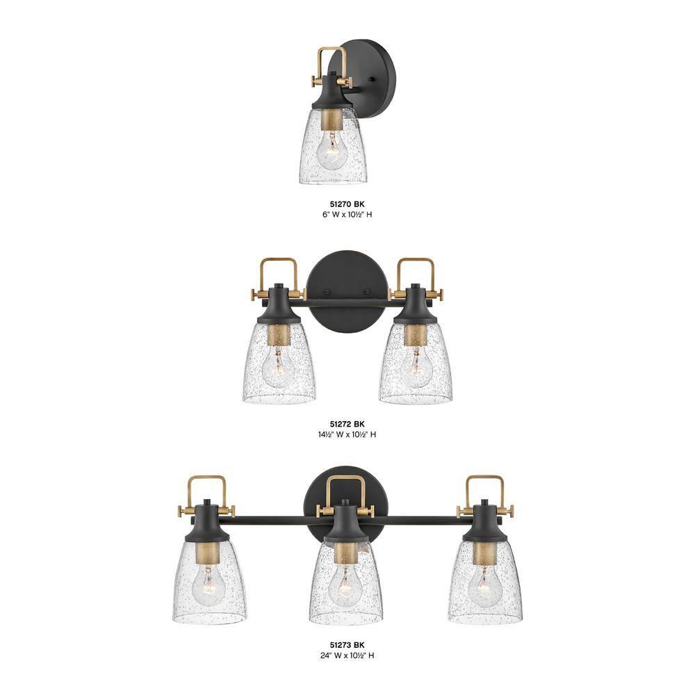 Easton 3-Light Dimmable Black Vanity light