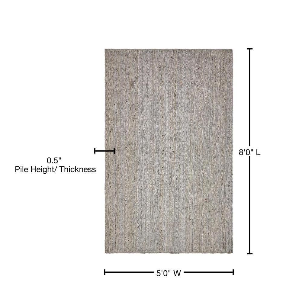 Unique Loom 5' 1 x 8' 0 Dhaka Braided Jute Rectangle Area Rug
