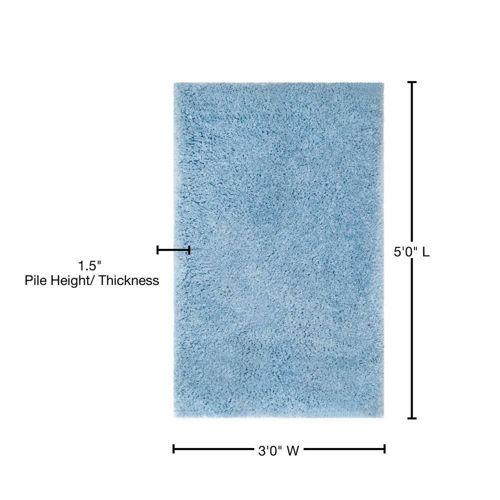 Supreme Shag SGS621 Hand Tufted Indoor Accent Rug - Light Blue - 3'x5' - Safavieh