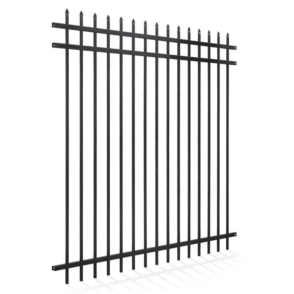 Fencer Wire Fencer Wire 4/ 5/ 6FT H X 6FT W Heavy Duty Pinnacle Fence Barrier Panel, Anti-Rust Metal Fencing Panel