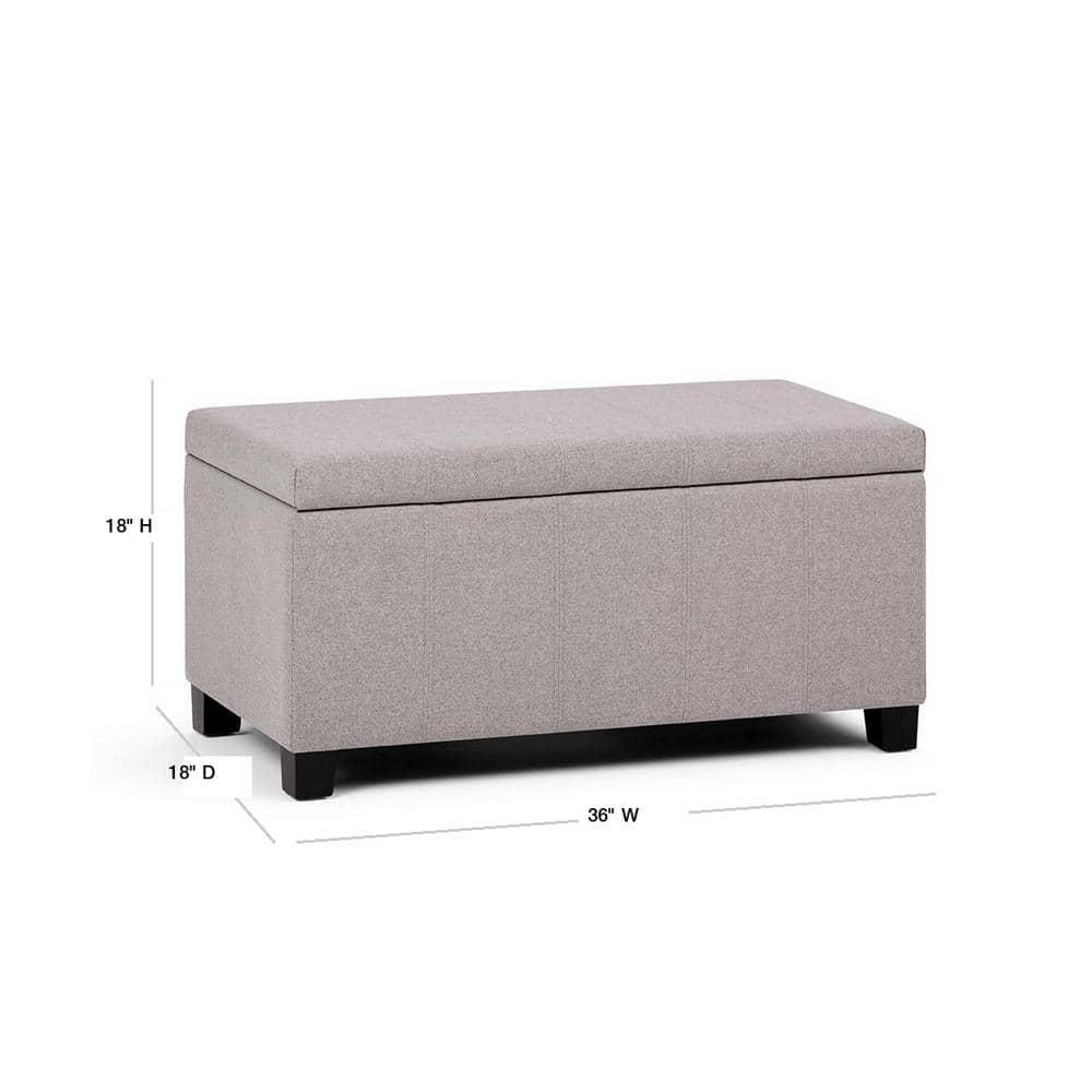 Dover Polyester Blend Upholstered Storage Bench