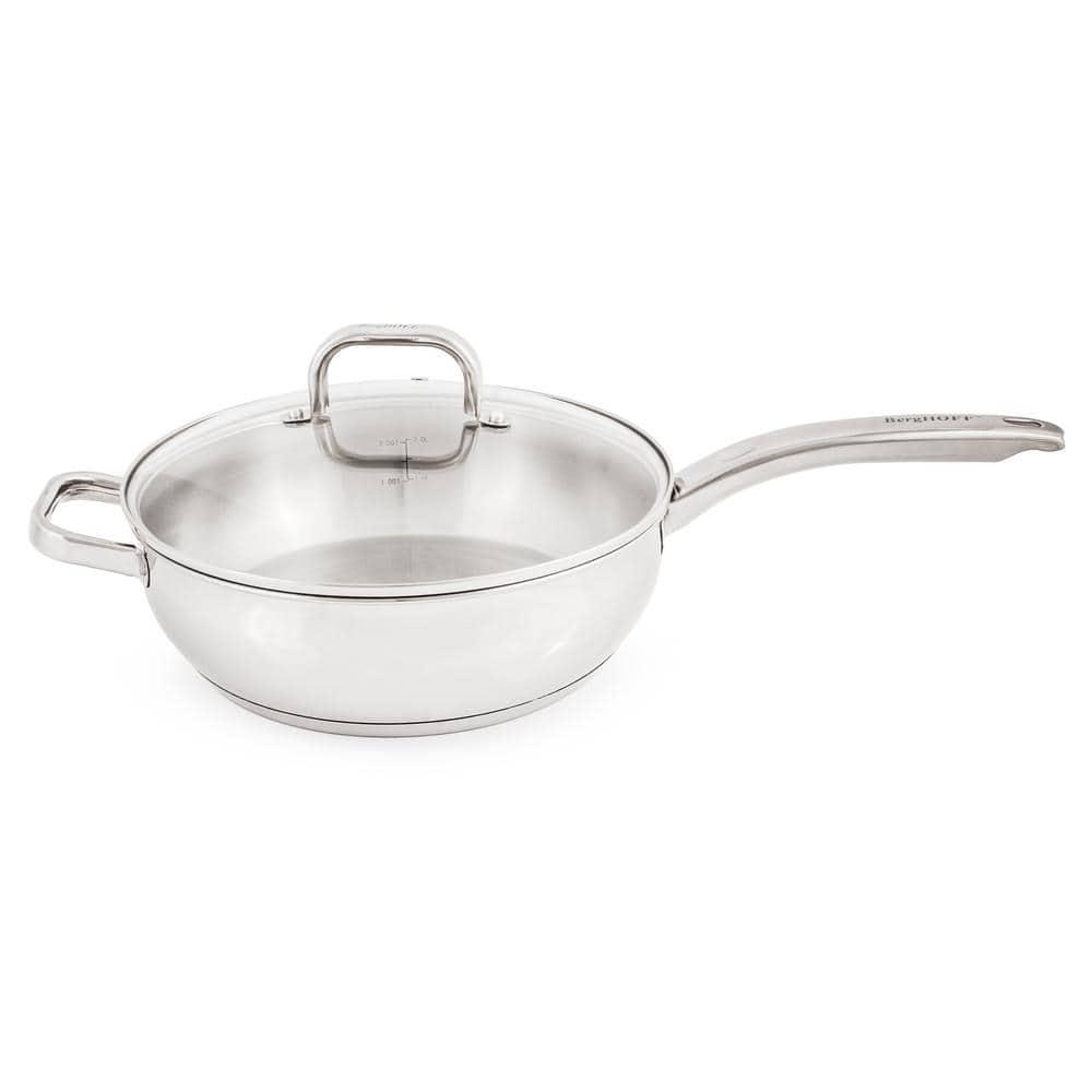 BergHOFF BergHOFF Stainless Steel 18/10 Deep Skillet Belly Shape, 9.5"