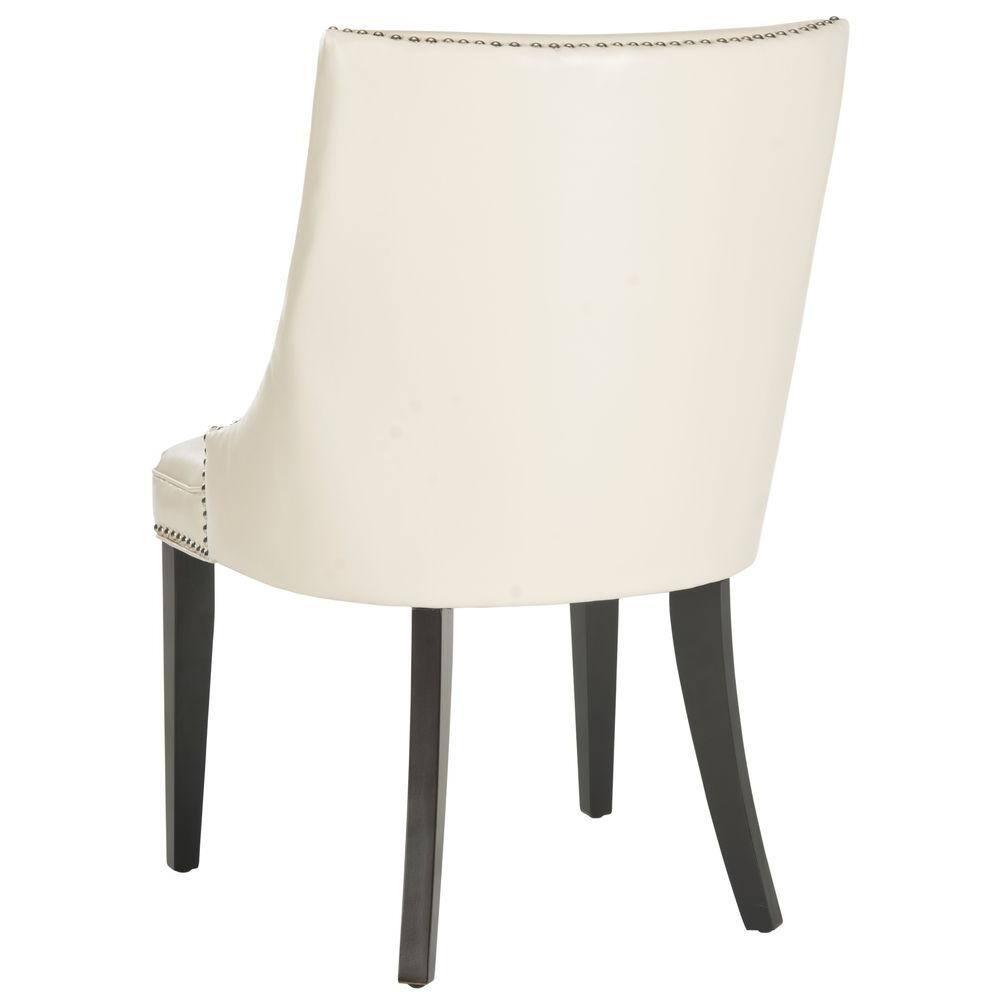Afton 20"H Side Chair with Nail Heads (Set of 2) - Flat Cream - Safavieh