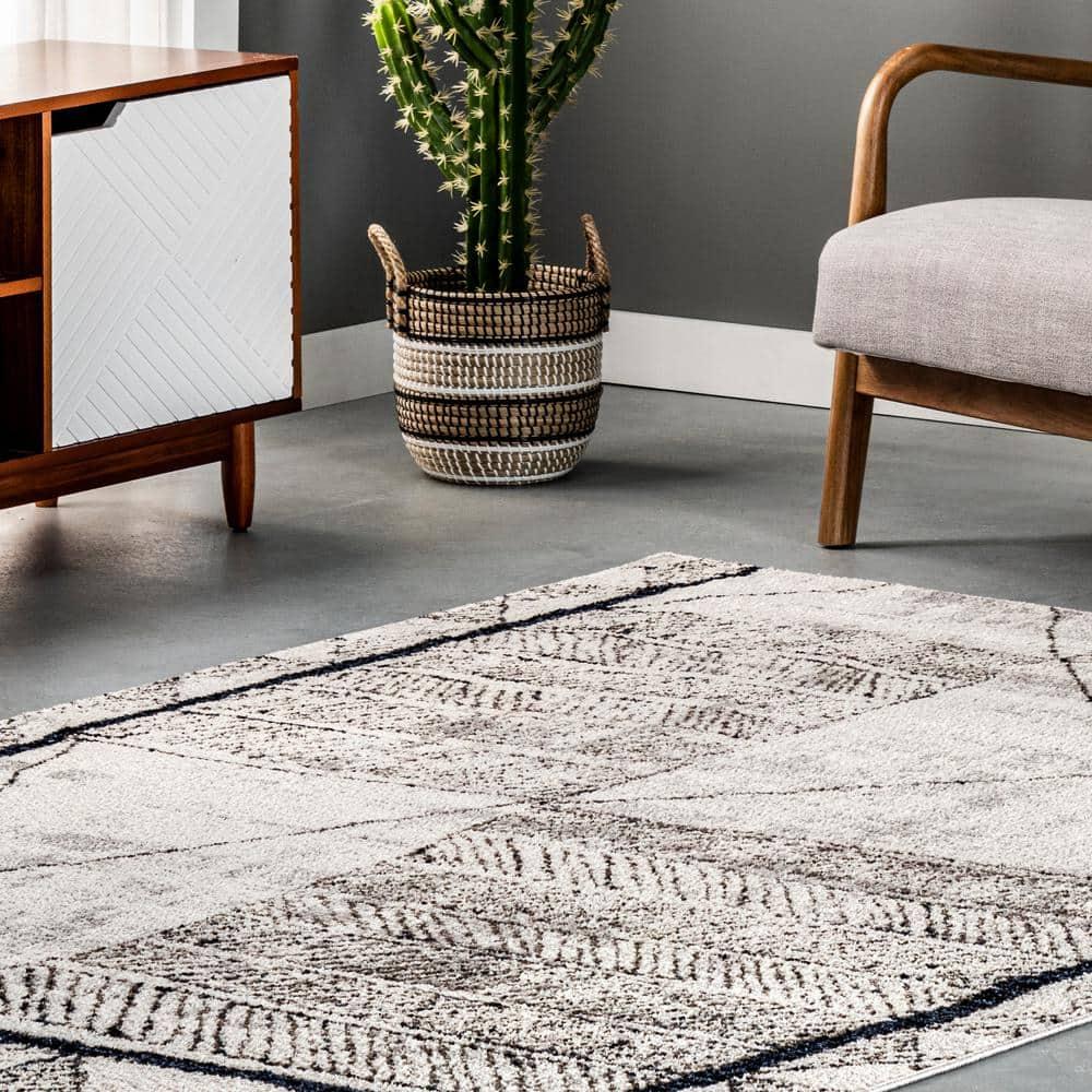 Nuloom Simone Global-Inspired Moroccan Cotton Blend Indoor Area Rug - Beige 5x7
