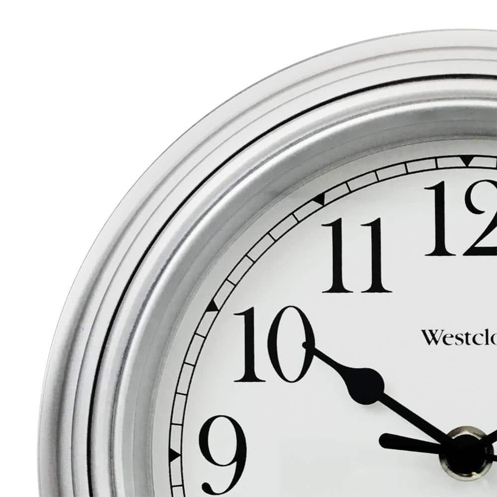 Westclox 9 inch Silver Round Simplicity Analog QA Wall Clock