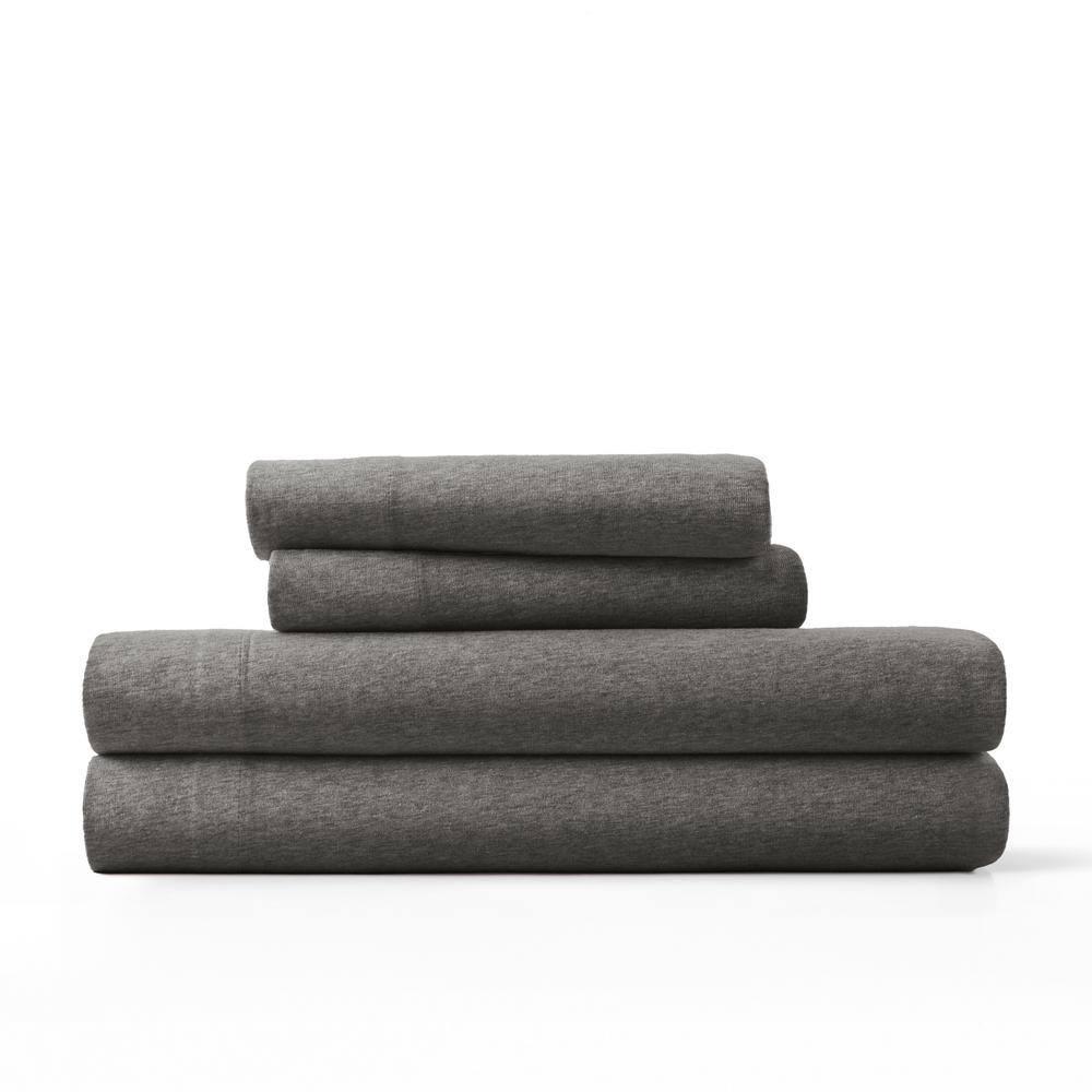 4 Piece 100% Cotton Jersey Knit Sheet Sets
