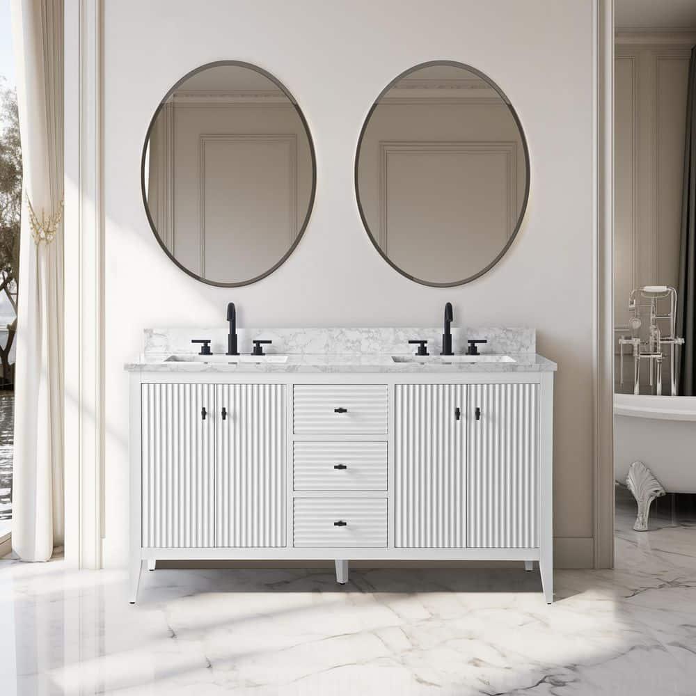 60" Double Bathroom Vanity Set