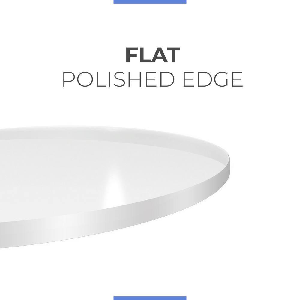 Round Acrylic Sheet, 42" inch Diameter 1/4" Clear Plexiglass Sheet, Round Cake Disc, Lucite Circle Flat Edge Plexiglass Table Top by Fab Glass and Mirror