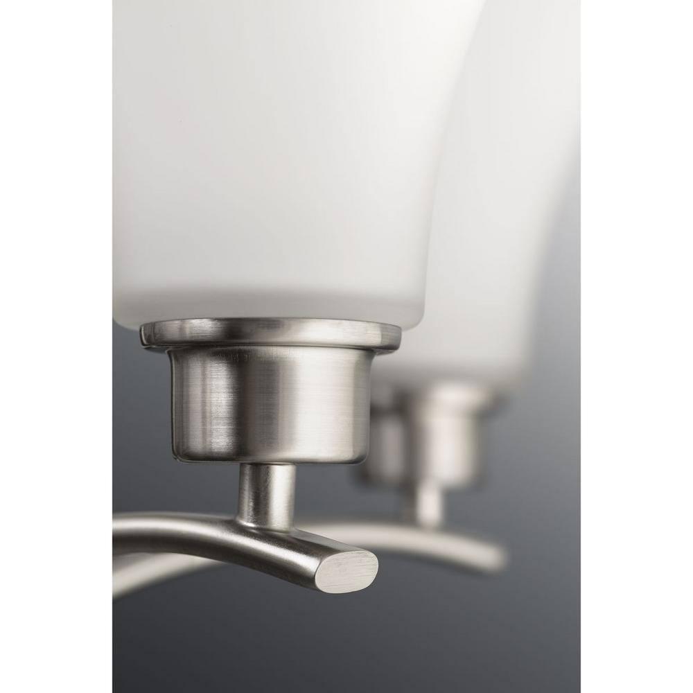 Progress Lighting Joy 1-Light Mini-Pendant, Brushed Nickel, Fluted Glass