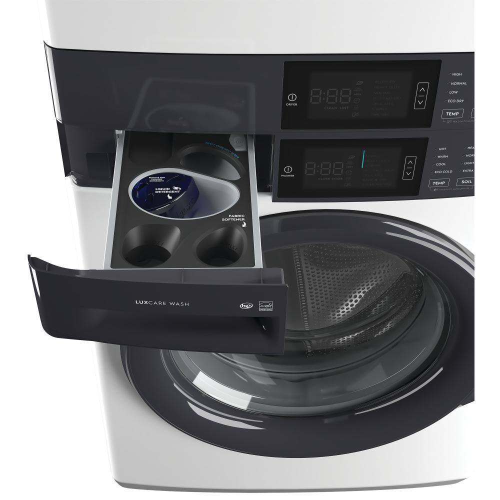 Electrolux Washer & Dryer Set with Stackable 4.4 Cubic Feet Front Load Washer and 8 Cubic Feet Dryer with Stacking Kit