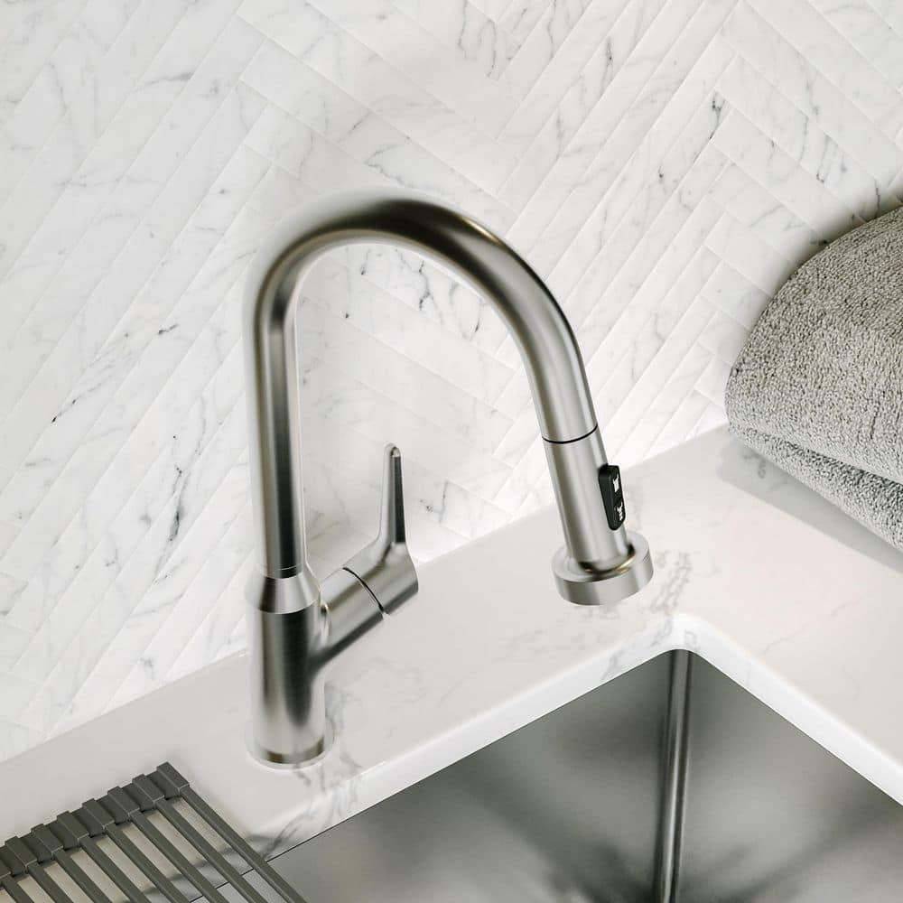 Karran Karran Scottsdale Single Handle Pull Down Sprayer Kitchen Faucet KKF250SS