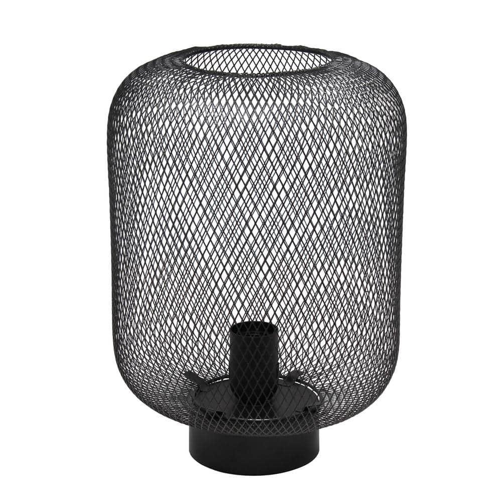 Metal Mesh Industrial Table Lamp Black - Simple Designs: ETL Listed, No Assembly Required