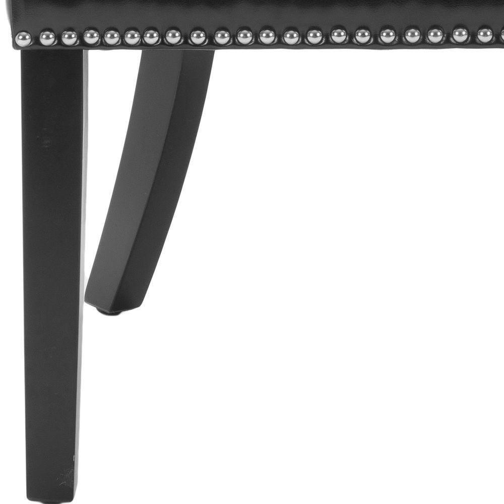 Lotus Kd 19" H Dining Chair With Nail Head Trim (Set of 2) - MCR4700 - Black - Safavieh Couture