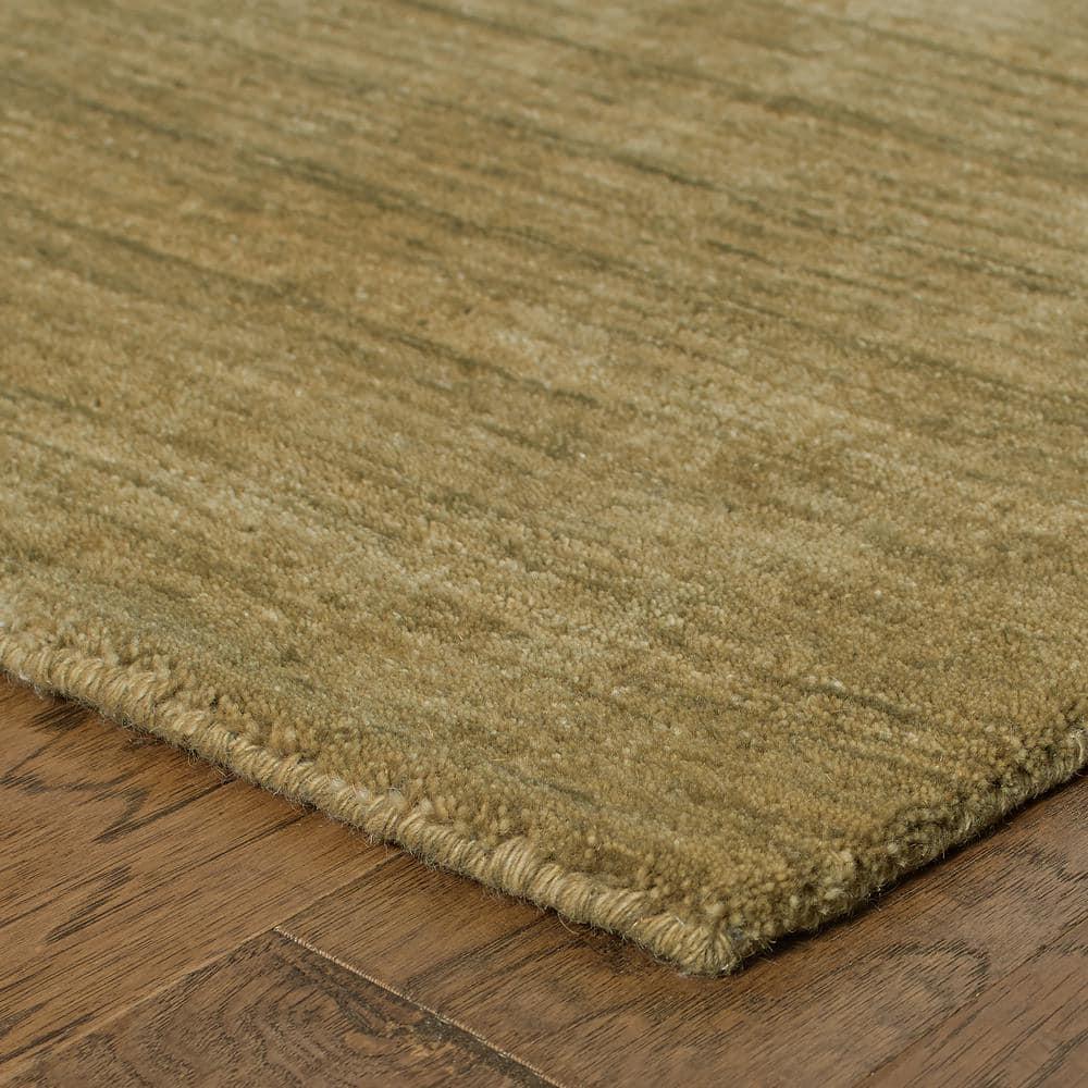 Oriental Weavers Aniston Hand-made Wool Area Rug - 27110 - 10' x 13' - in Gold - Modern Style, Hand-Made Wool Rugs, Family, Dining, Living Room Rug