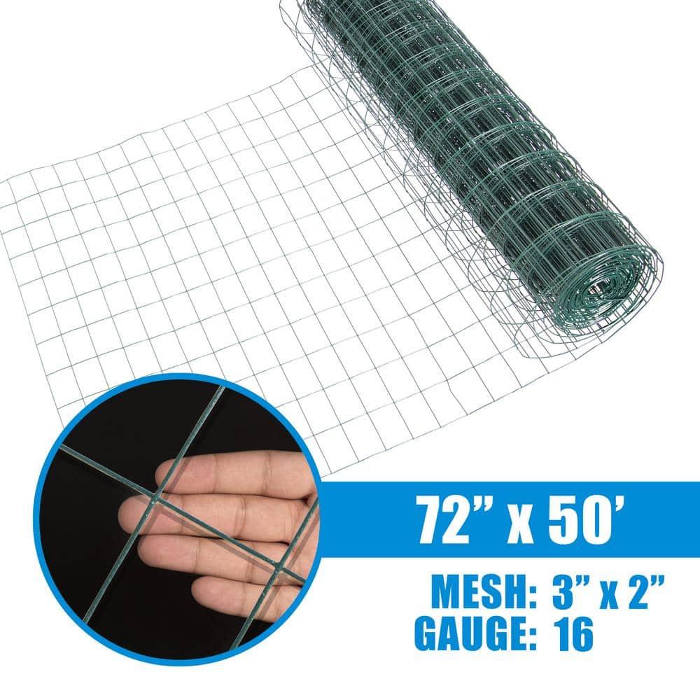 Fencer Wire Fencer Wire Vinyl Coated 16 Gauge Welded Fence Wire Roll, Mesh Size 2-Inch x 3-Inch