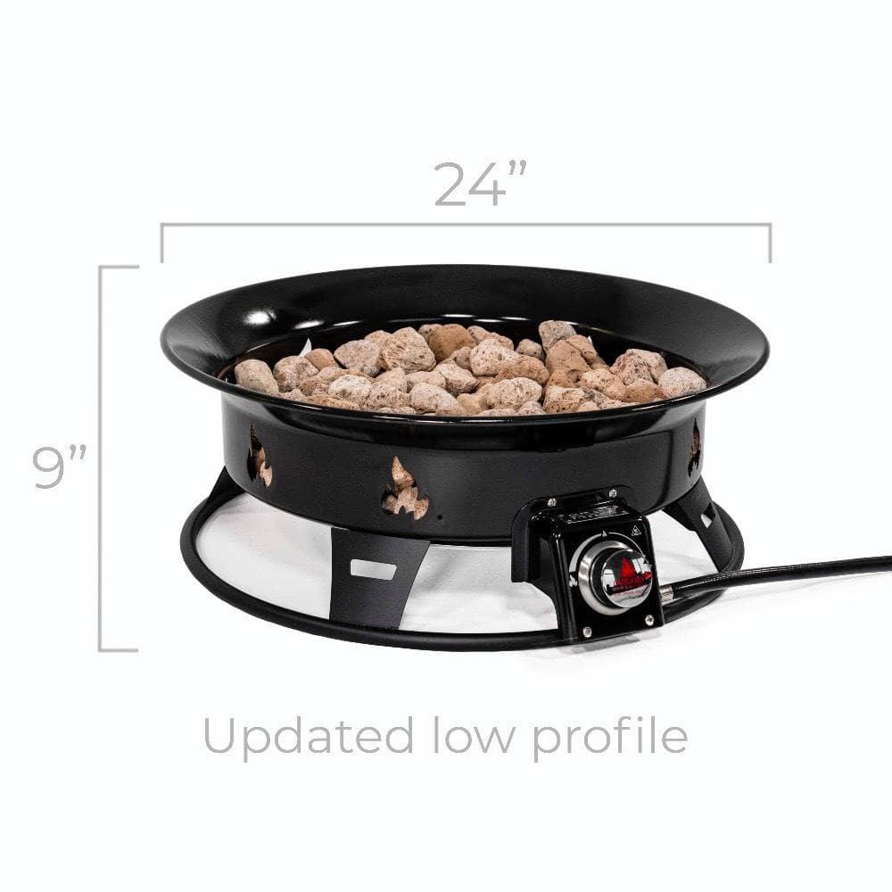 Outland Living Firebowl 875 Okanagan Outdoor Propane Gas Fire Pit with UV and Weather Resistant Durable Cover, 24-Inch Diameter 58,000 BTU