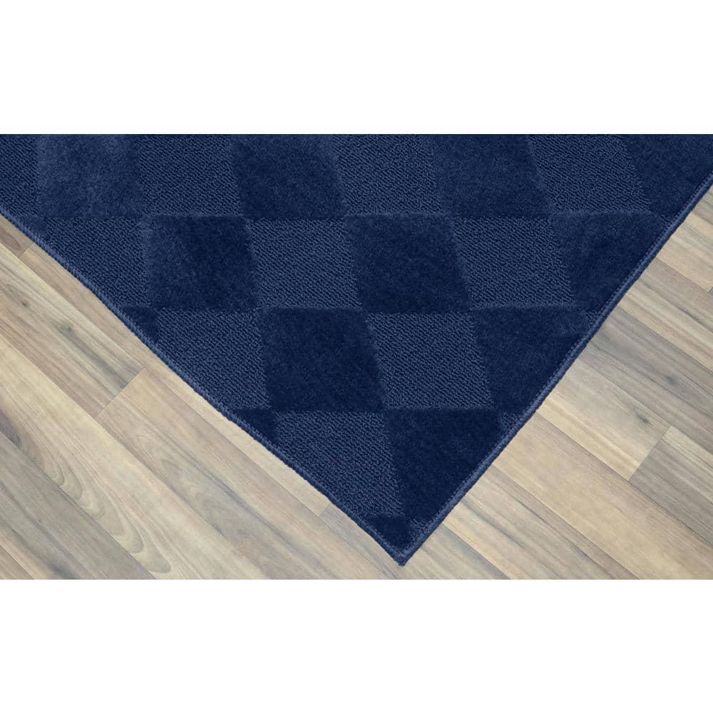 Garland Rug Diamond Polypropylene Navy Indoor Area Rug, 5' x 7'