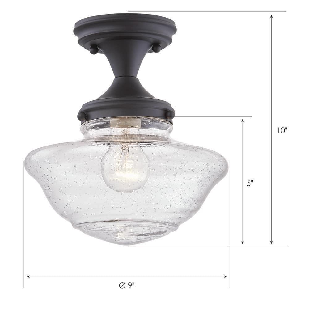 Design House  Schoolhouse Ceiling Light in Matte Black