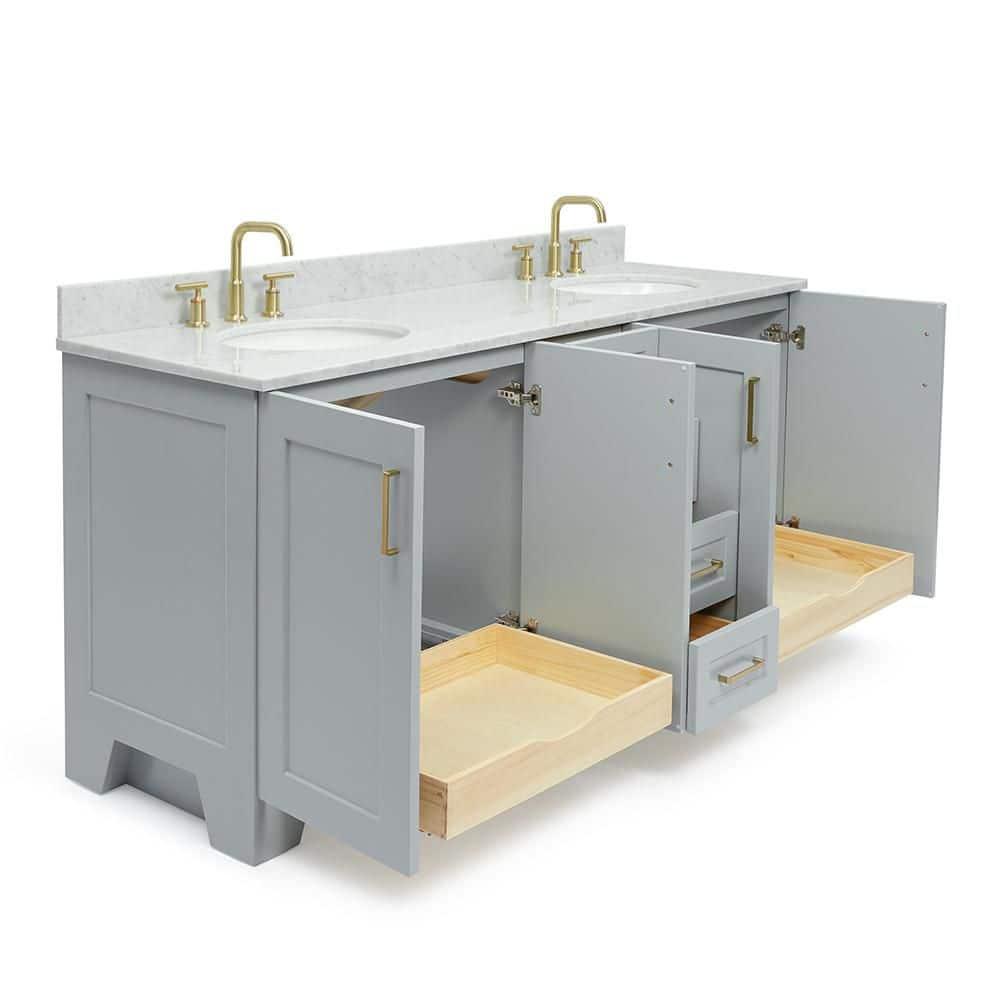 ARIEL TAYLOR 73 IN DOUBLE OVAL SINK VANITY 1